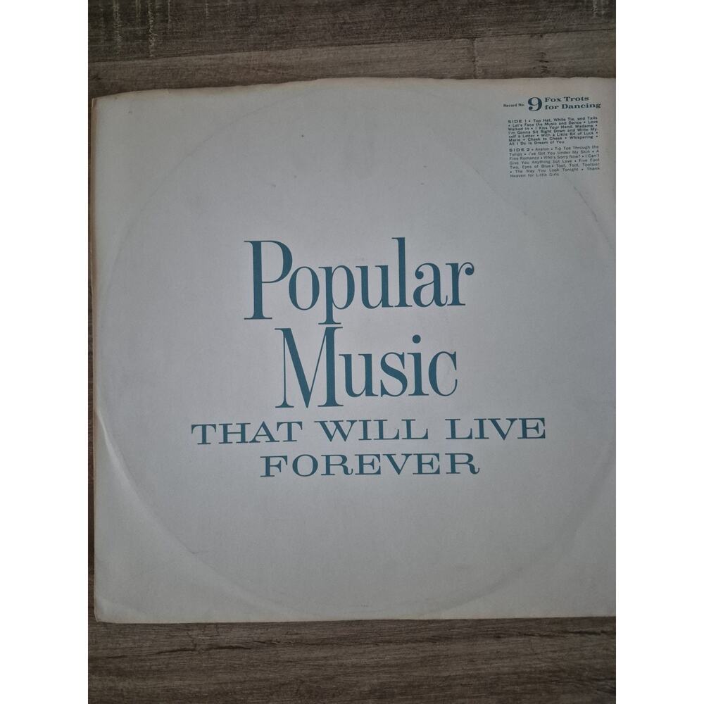 Popular Music That Will Live Forever Reader's Digest Record #9 Fox Trots Dancing